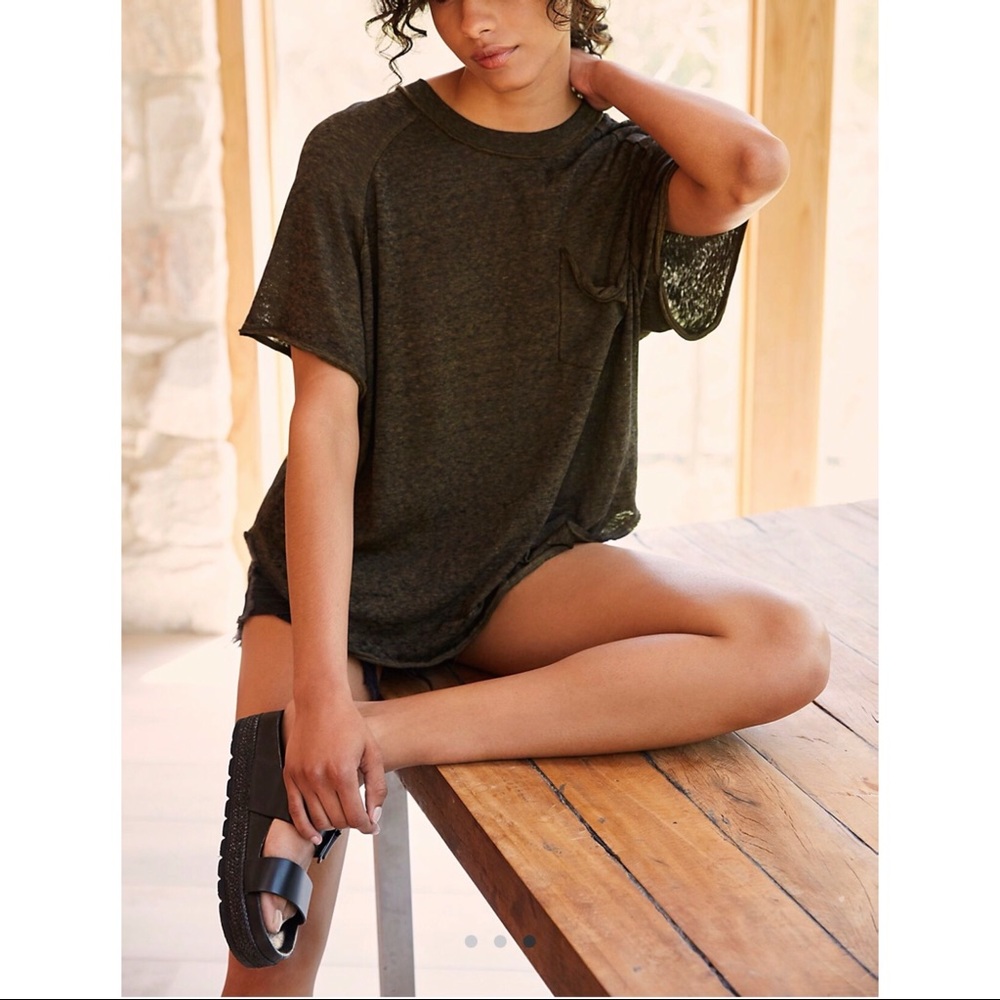 Free People Kyoto pocket tee - black